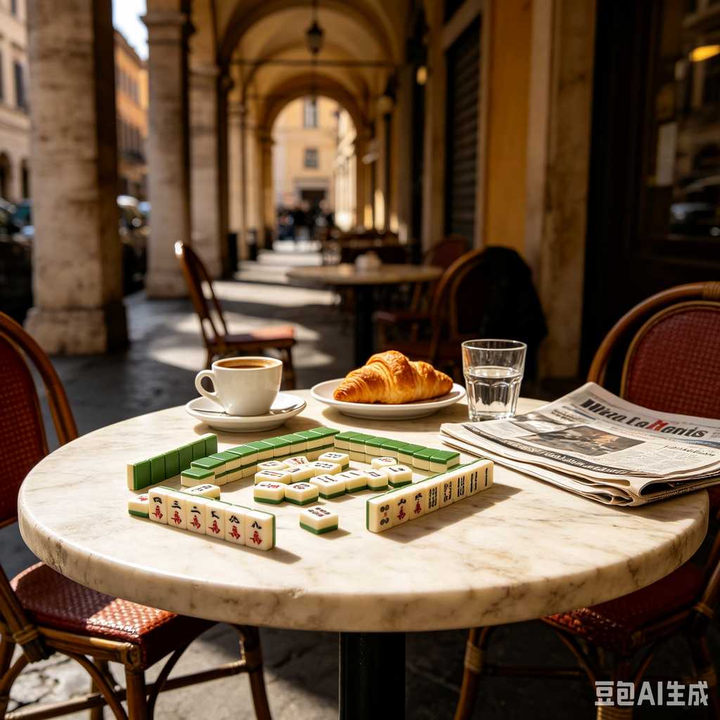 antique style mahjong set